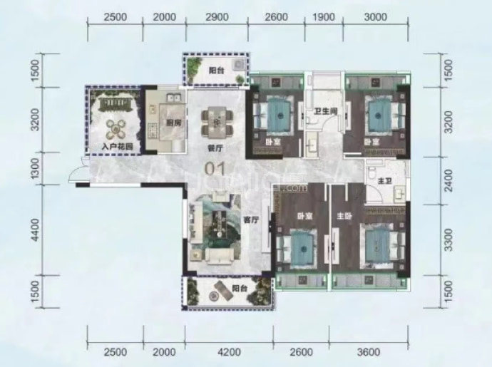 南峰华府--建面 137.56m²