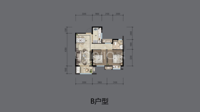 金地云栖湾--建面 75m²