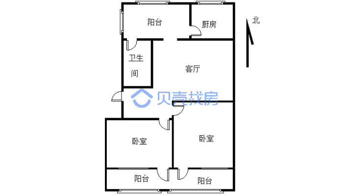 南河体育场电梯套二诚心出售....................-户型图