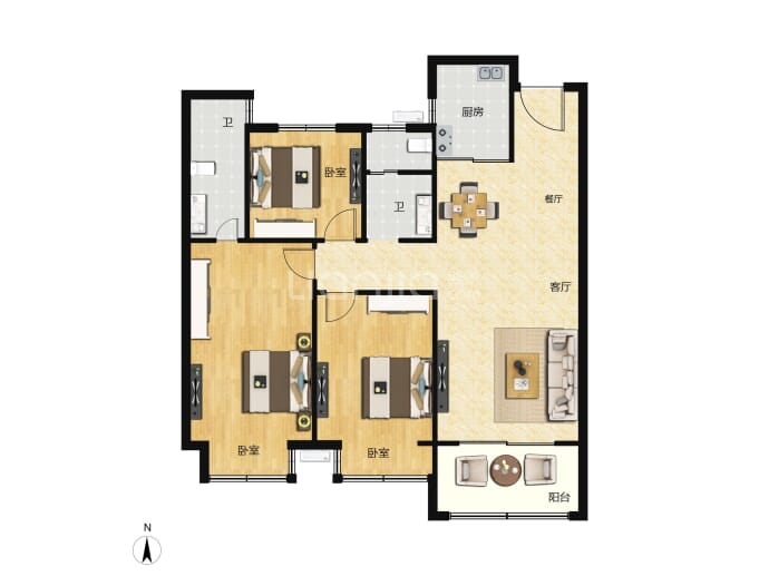 恩淇懿品悦府--建面 112.09m²