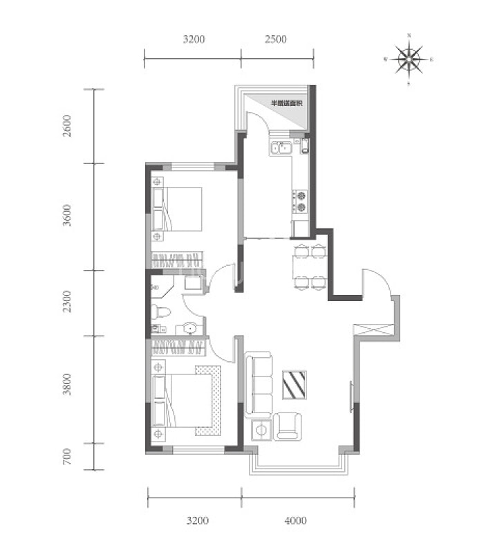 新加坡城--建面 92m²