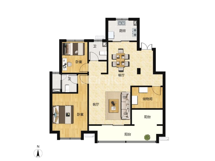 天健云麓府--建面 111m²