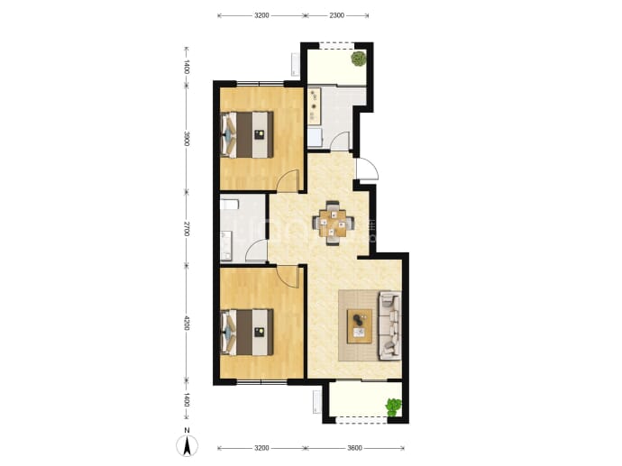 湖岸小镇--建面 91m²