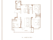 尚美云璟3室2厅1卫户型图