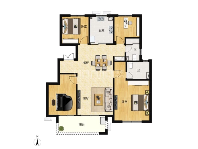 高速时代学府--建面 122m²