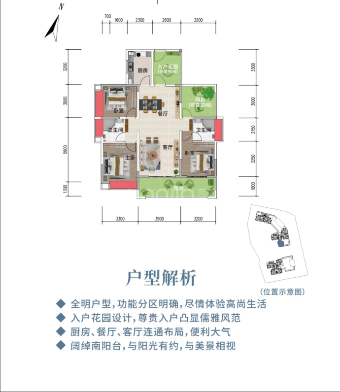 明汇华府--建面 122.81m²