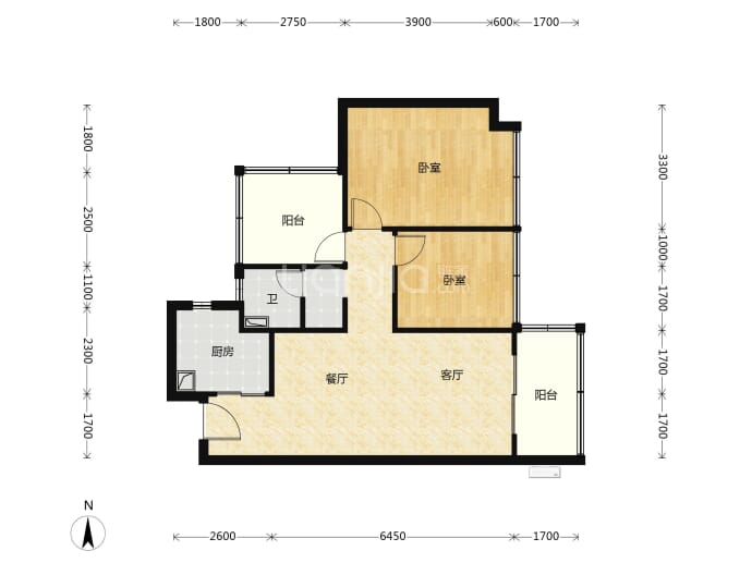 华润置地·润溪花园--建面 80m²