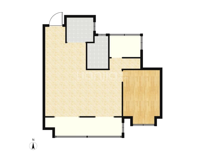 城建琥珀春树里3室2厅1卫户型图