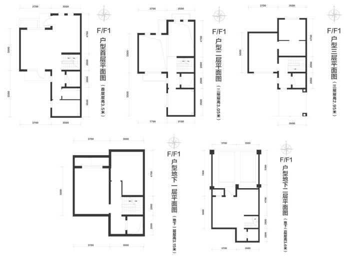 北京城建北京合院4室2厅3卫户型图