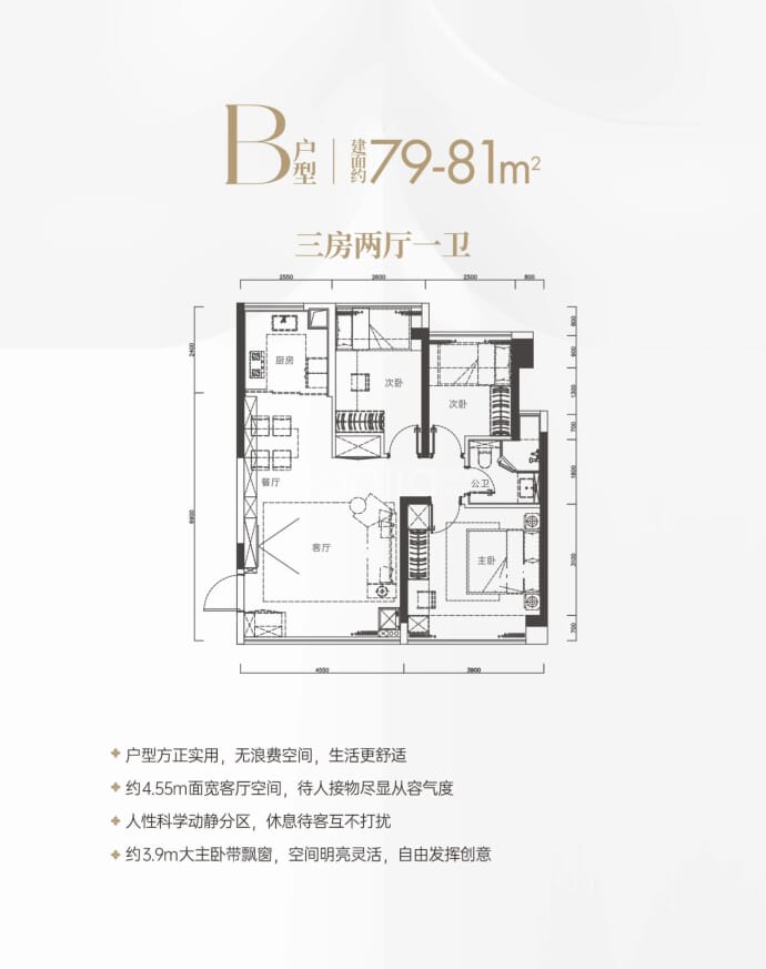 观宸246--建面 81m²