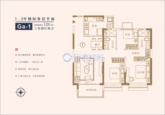 新沂恒大观澜府--建面 129m²