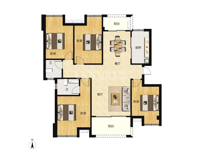 三友四季城--建面 130m²