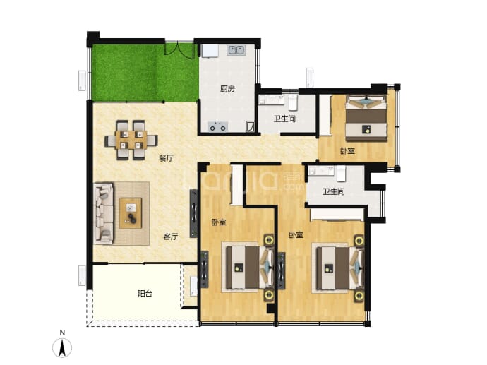 佳境康城三期--建面 133m²