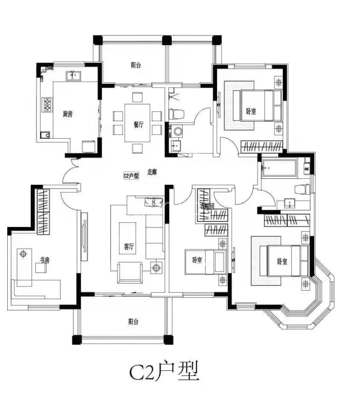 郑东华府--建面 168m²