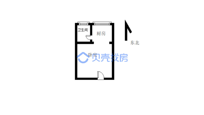 风情港湾，一室一厅一卫，提包入住-户型图