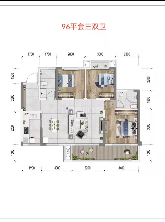 天府智慧城--建面 96m²