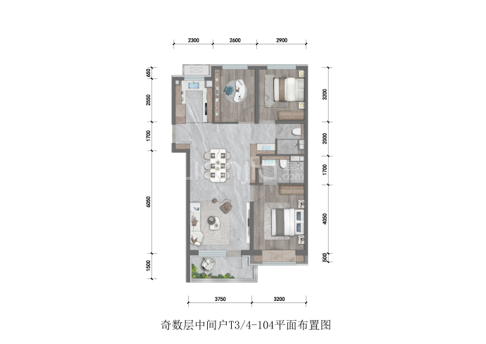 龙湖·观萃--建面 104m²