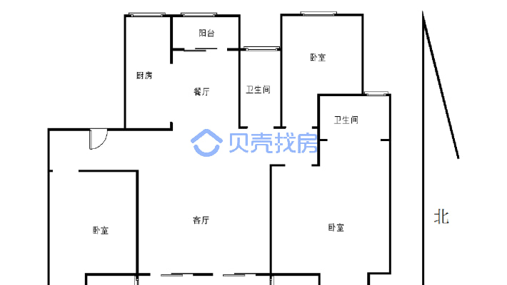 建业城四期(项城) 3室2厅 东-户型图