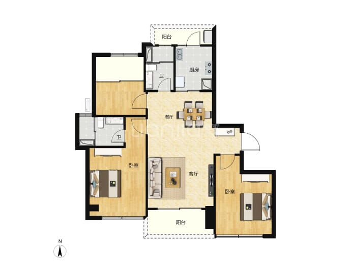 中旅天宸府--建面 104m²