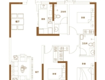 大唐华府3室2厅2卫户型图