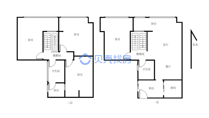 精装修 四房两厅双卫户型  可以拎包入住-户型图