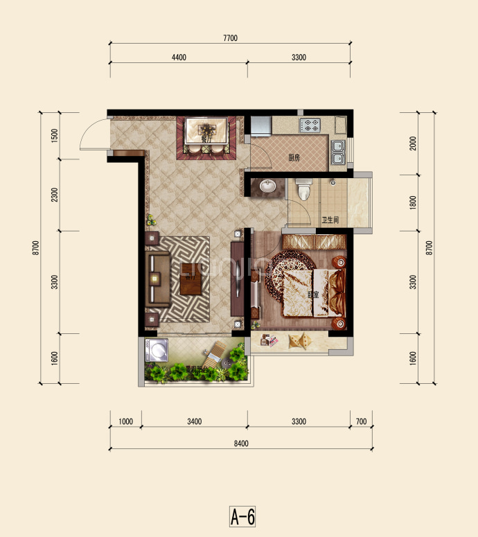 德丽首座--建面 71.1m²