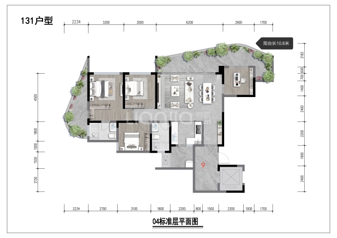 仁城澜峰--建面 131m²