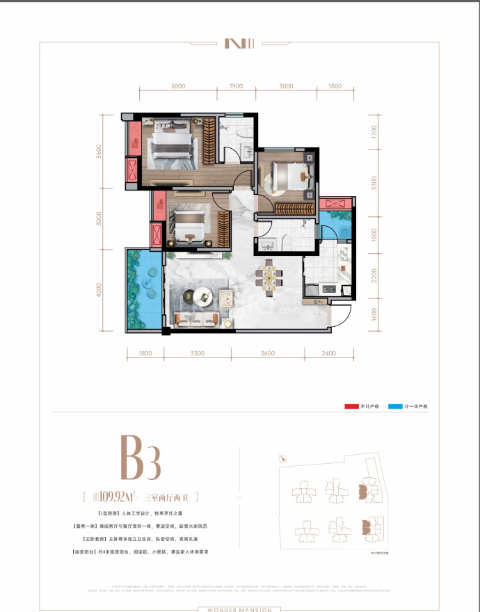 中鑫海·南苑--建面 109.92m²