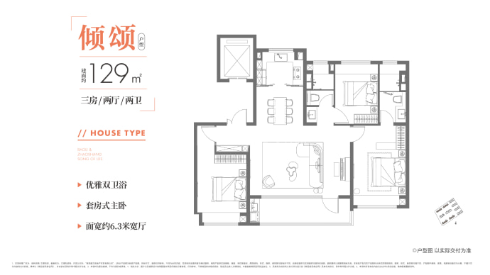 保利招商文璟和颂--建面 129m²