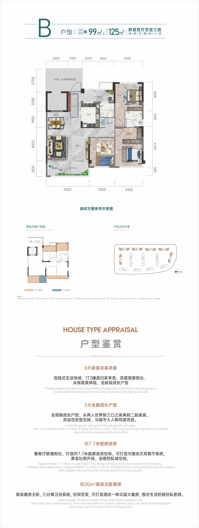 翡翠滨江苑--建面 99m²