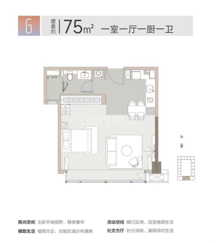 招商局中心--建面 75m²