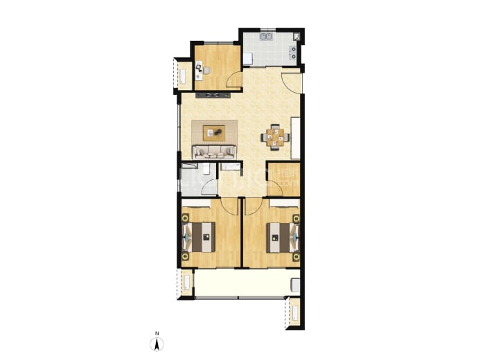 港悦城--建面 90m²