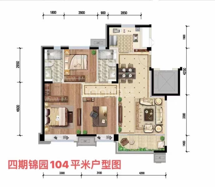 领地·蘭台府--建面 104m²