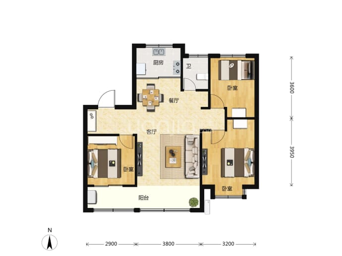 云境雅苑--建面 99m²