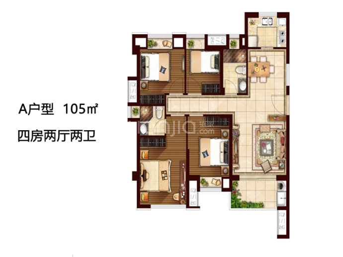 大唐书香世家--建面 105m²