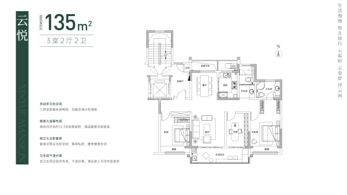 悦达忻悦府--建面 135m²