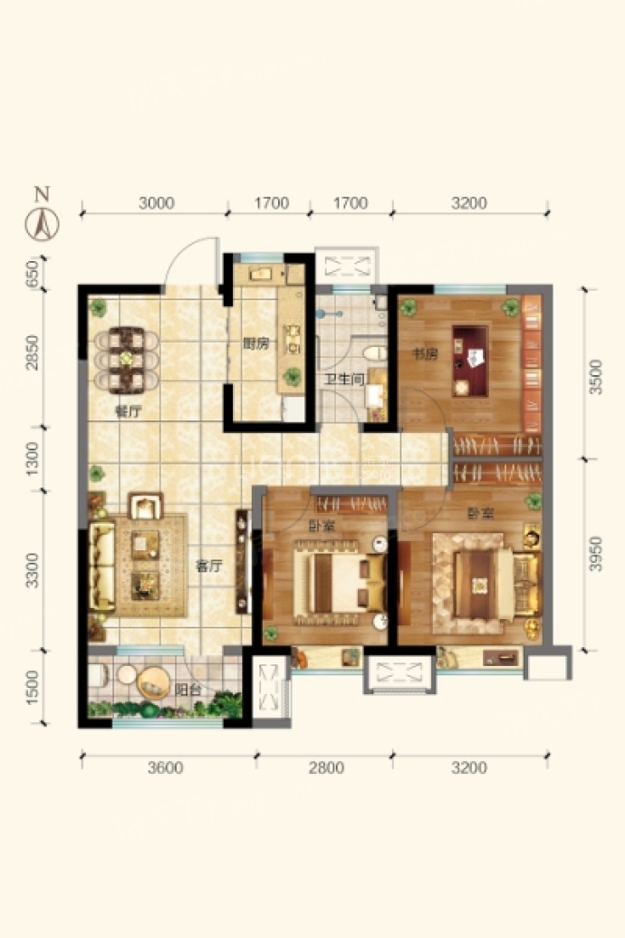 国茂府--建面 105m²