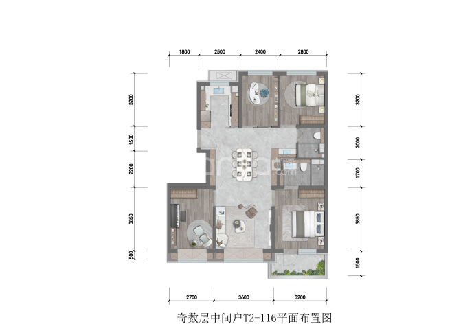 龙湖·观萃--建面 116m²