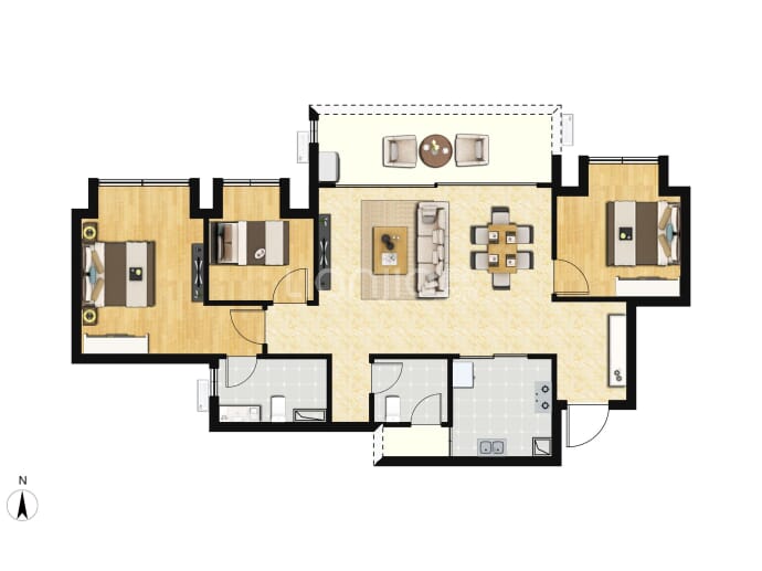 旭辉铂宸中央--建面 97m²