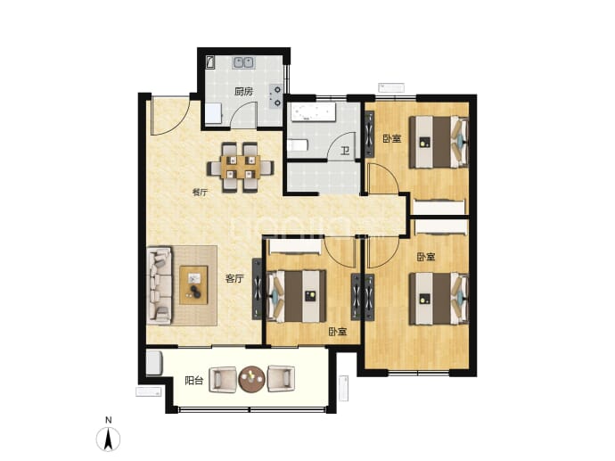 建业美地云栖--建面 98m²