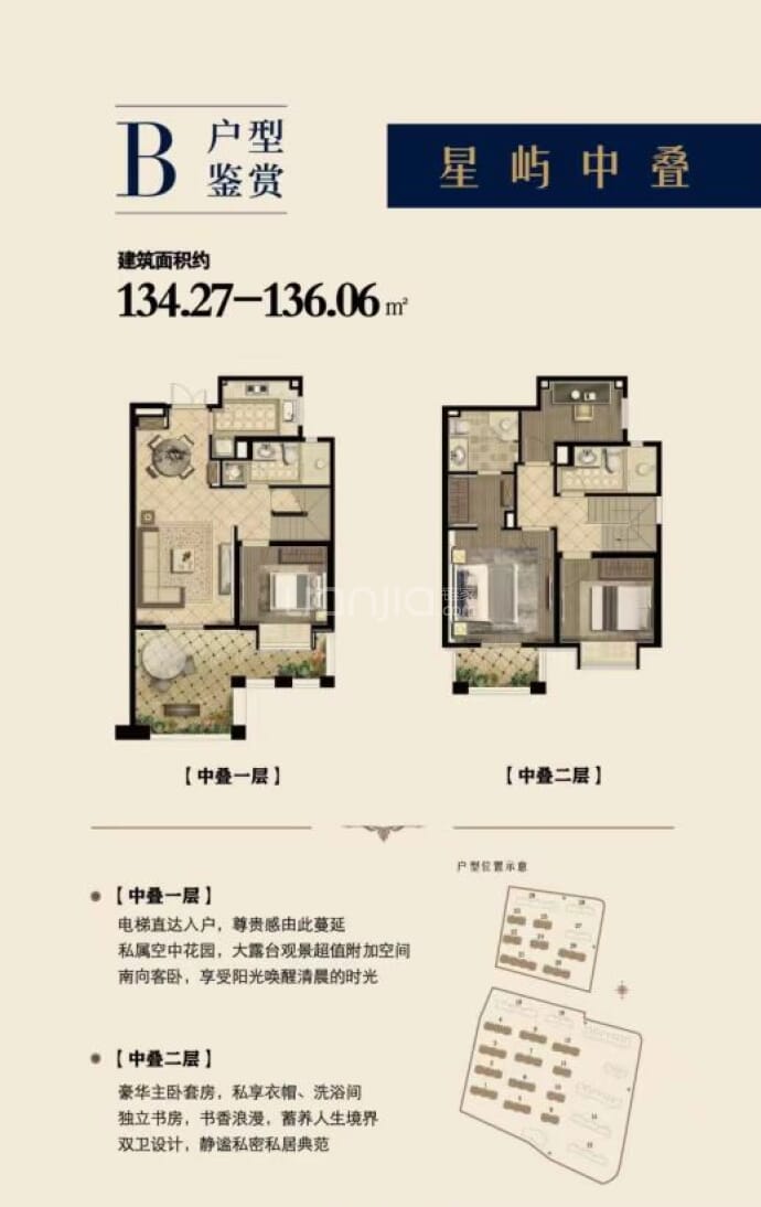海玥瀜庭4室2厅3卫户型图