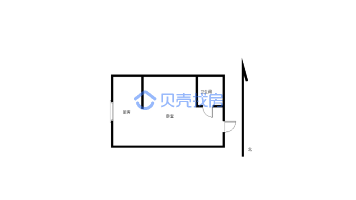 江北片区，70年产权住宅，拎包入住-户型图