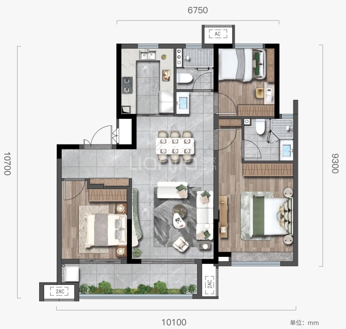 陕建崇文观筑--建面 100m²