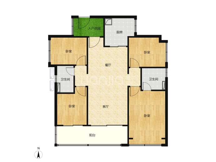 融基齐家湖壹号--建面 126m²