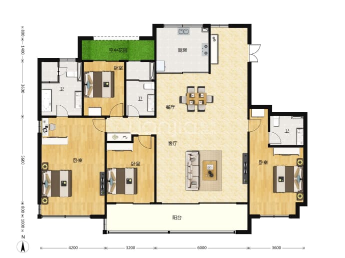 华盛珑御中棠--建面 195m²