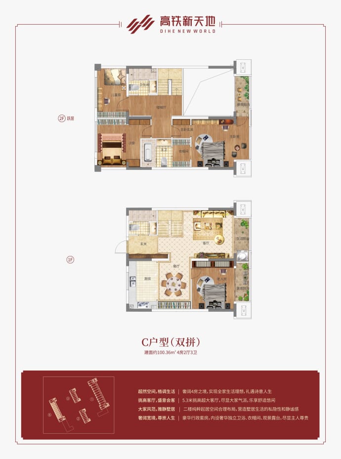 高铁新天地--建面 100.36m²