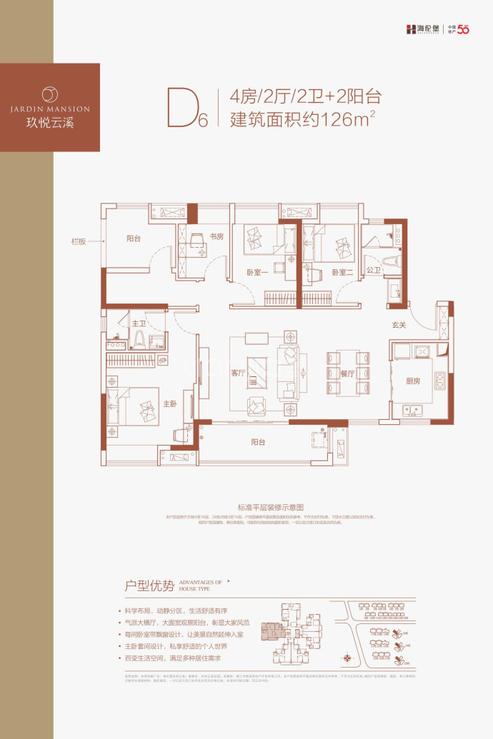 海伦堡·玖悦云溪4室2厅2卫户型图