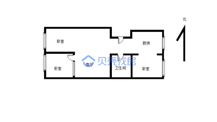 房子干净整洁 拎包入住 价钱合适-户型图