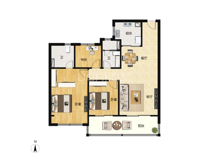 碧桂园·河湾星著--建面 106m²