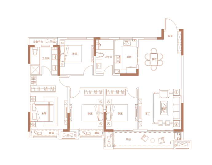 奥克斯姑溪晓著--建面 142m²